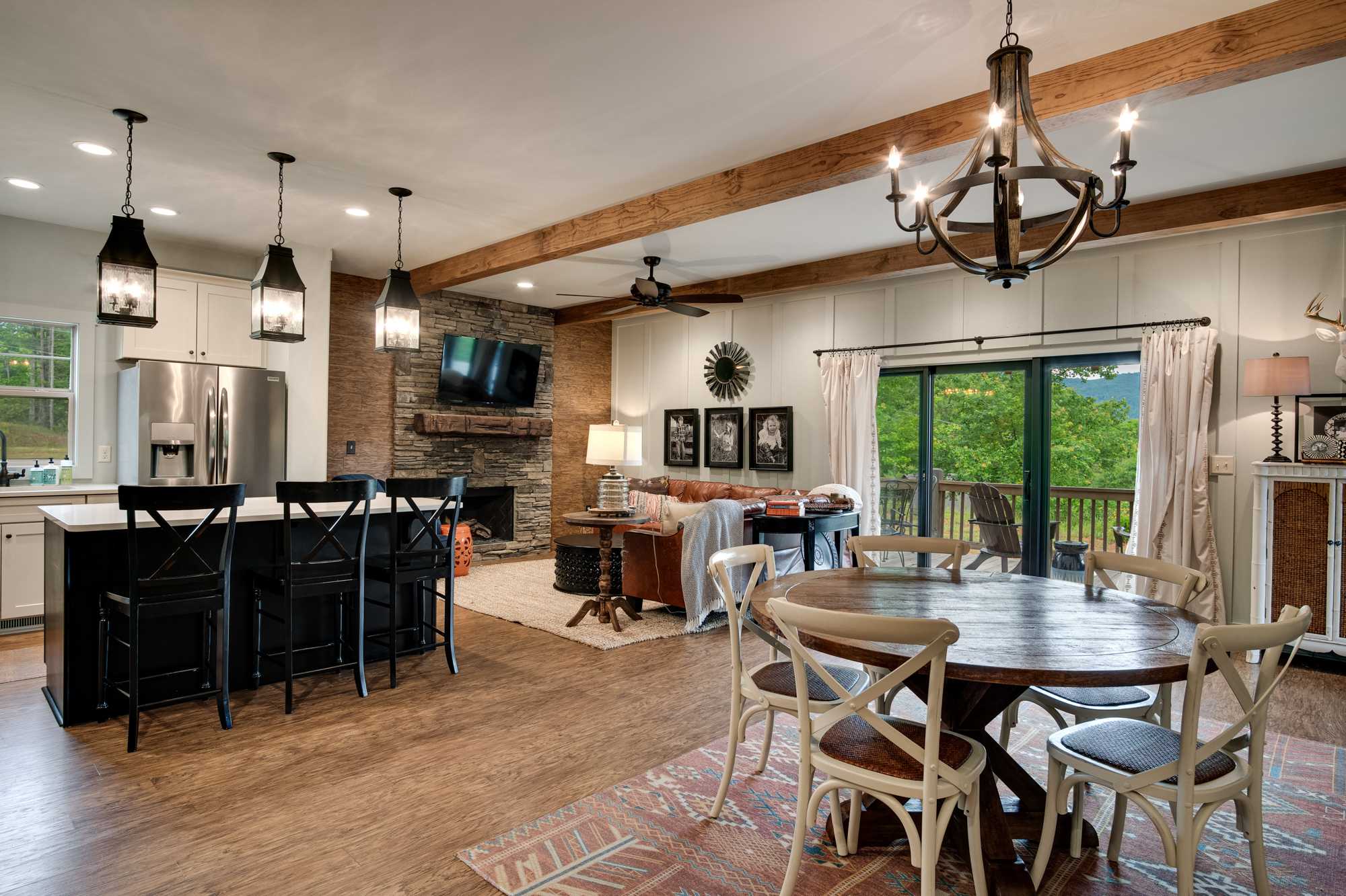 The interior of a Sundog-built home in Cullowhee, NC.