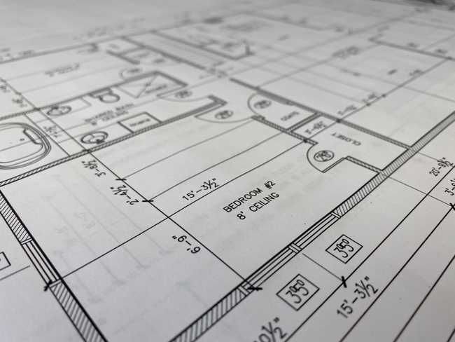 A photo of a Sundog plan's blueprint